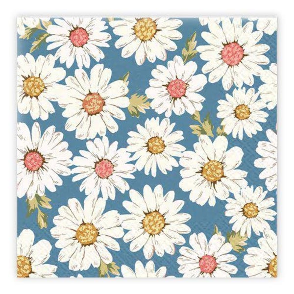 Servetter Blå prästkrage 33x33cm 20-pack multifärg