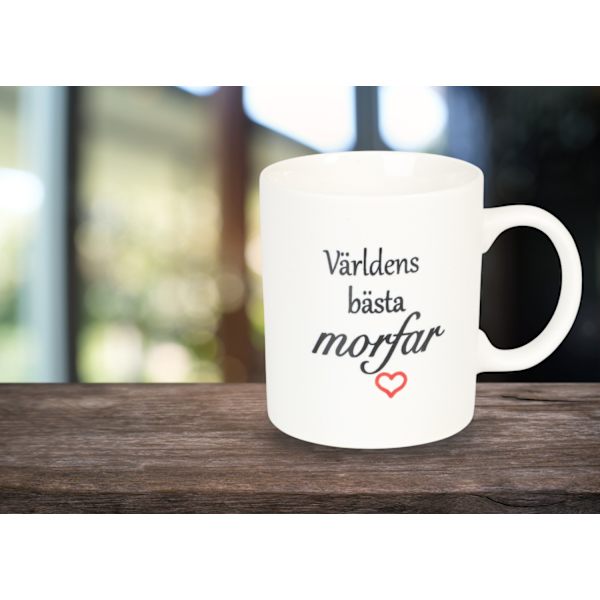 Mugg Världens bästa morfar White