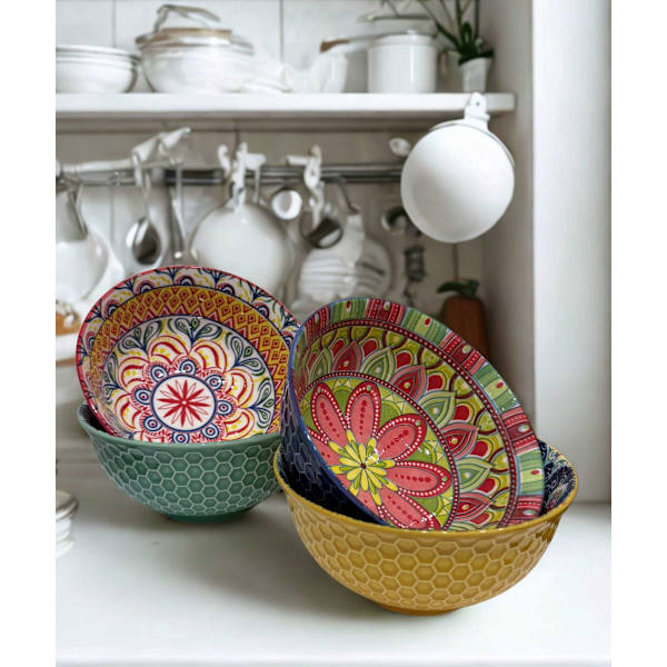 Skål Mönstrad 16 cm Multicolor