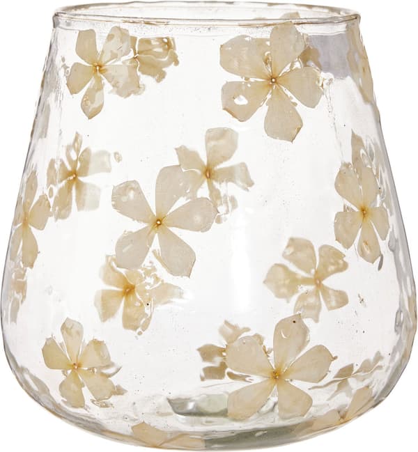 Ljushållare Blommor Beige 15 cm Transparent