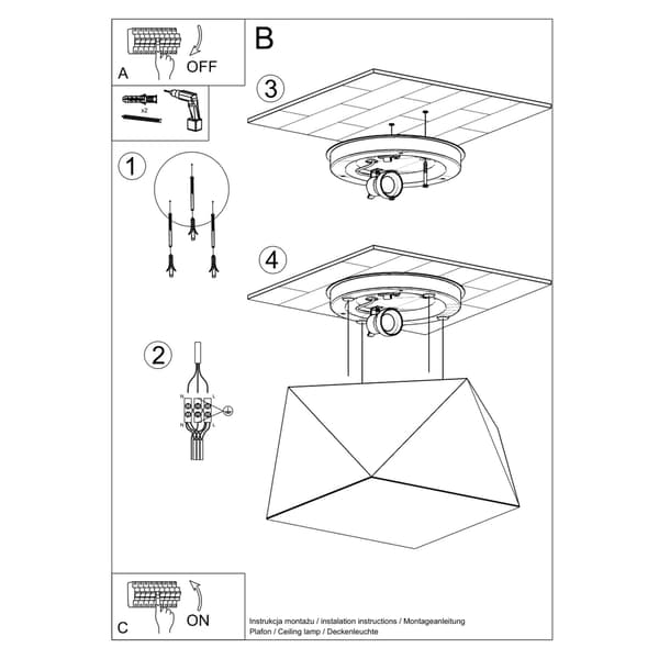 Taklampa HEXA 25 silver Silver