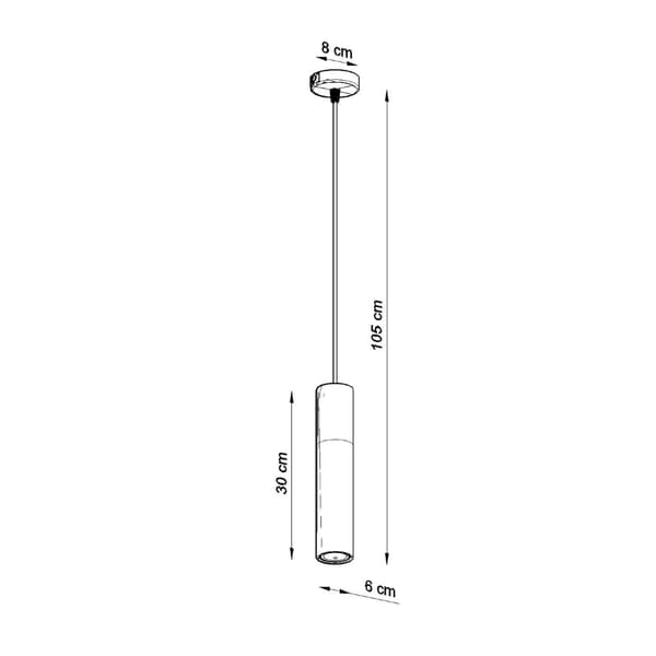 Pendel lampa BORGIO 1 vit White