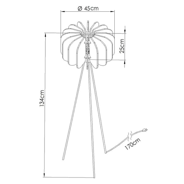 Golvlampa MULA 45 marinblå Multicolor