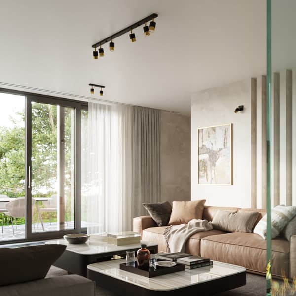 Taklampa NERO 3 svart/guld Black