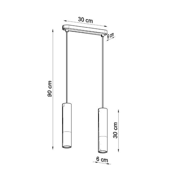 Pendel lampa PABLO 2 vit White