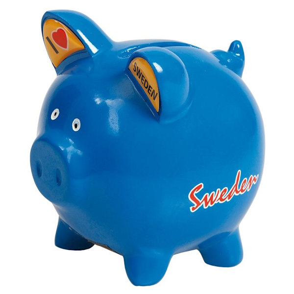 Spargris Sverige Sweden Blå