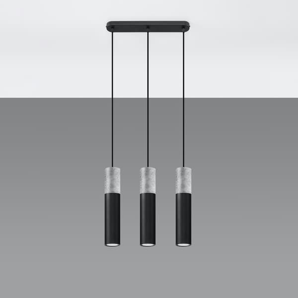 Pendel lampa BORGIO 3L svart Black