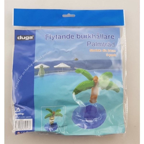 Palmträd Burkhållare Pool 3-pack Blå