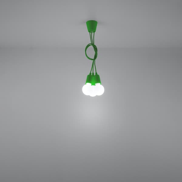 Pendel lampa DIEGO 3 grön Green