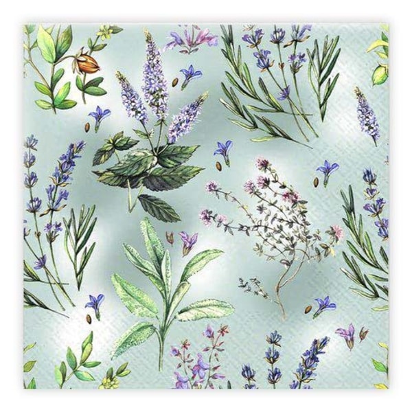 Servetter Örter 33x33cm Multicolor