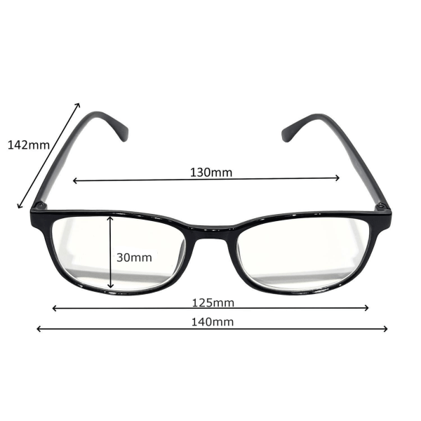 Läsglasögon Svart 3.0 Svart