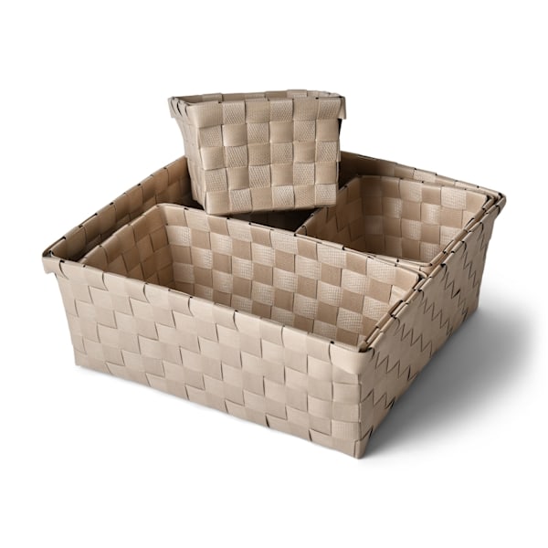Förvaring Korg Beige 4-set Beige