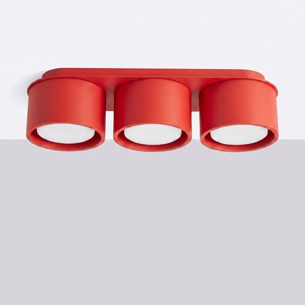 Taklampa MODO 3 röd Gx53 Red