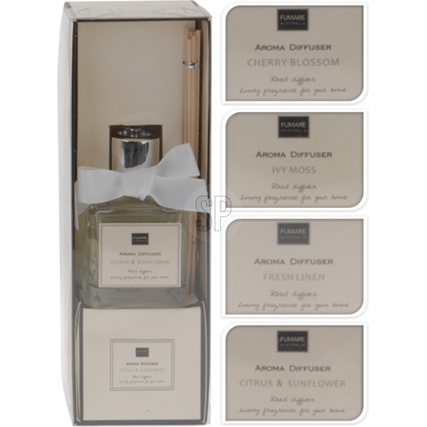 Doftpinnar Cherry Blossom Ivy Moss Fresh Linen Citrus & Sunflower 100 ml Beige Ivy Moss