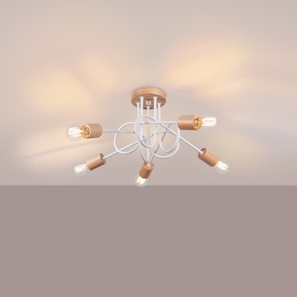 Ljuskrona EMBER 5 vit White