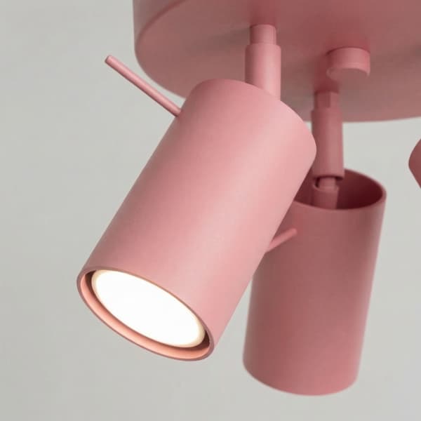 Taklampa RING 3P rosa Pink