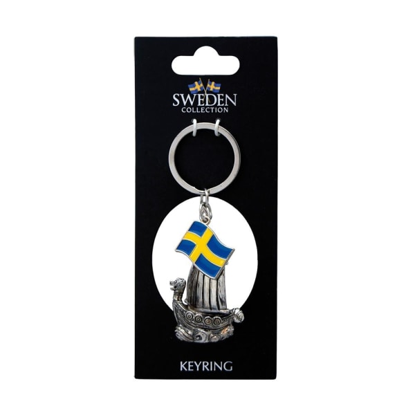 Nøglering Souvenir Vikinge Skib Grey
