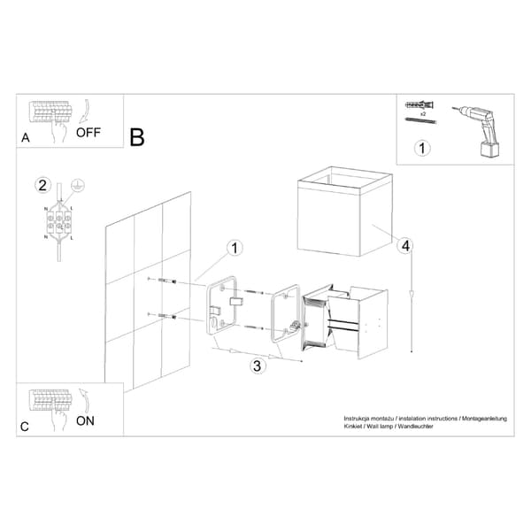 Vägglampa LUCA vit LED IP54 White