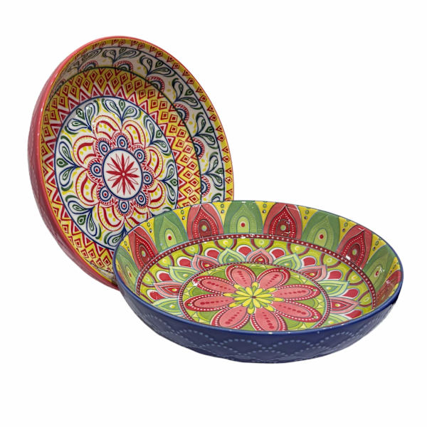 Skål Mönstrad 22 cm multifärg