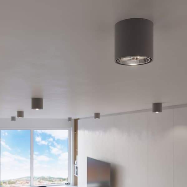 Taklampa TIUBE grå Grey