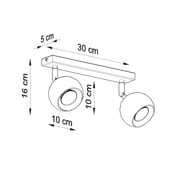Taklampa OCULARE 2 svart Black