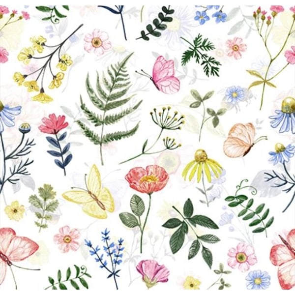 Servett Blommor 20-pack Vit