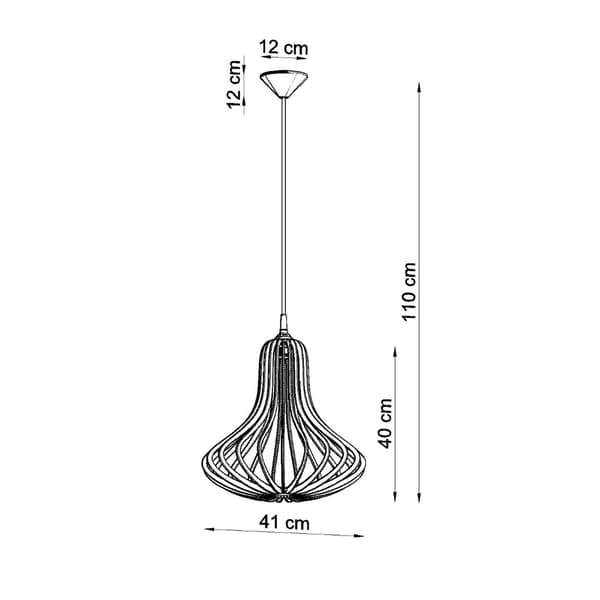 Pendel lampa ELZA trä Brown