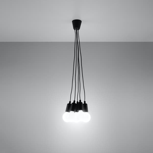 Pendel lampa DIEGO 5 svart Black