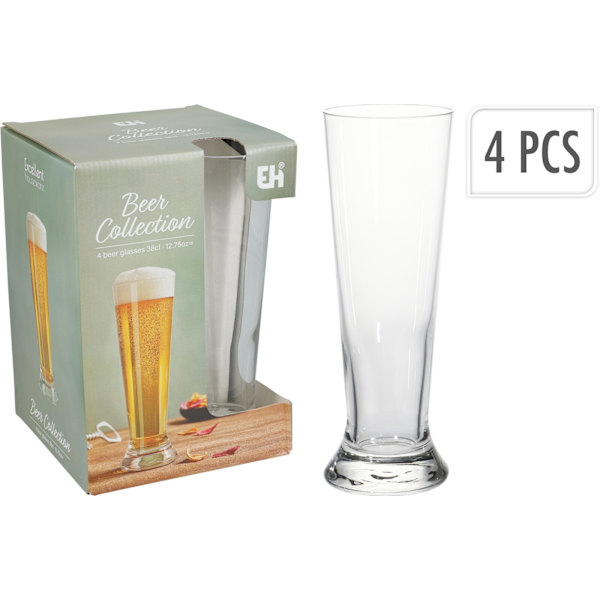 Ölglas 4-pack 38 cl Transparent