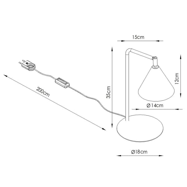 Bordslampa NOX vit White