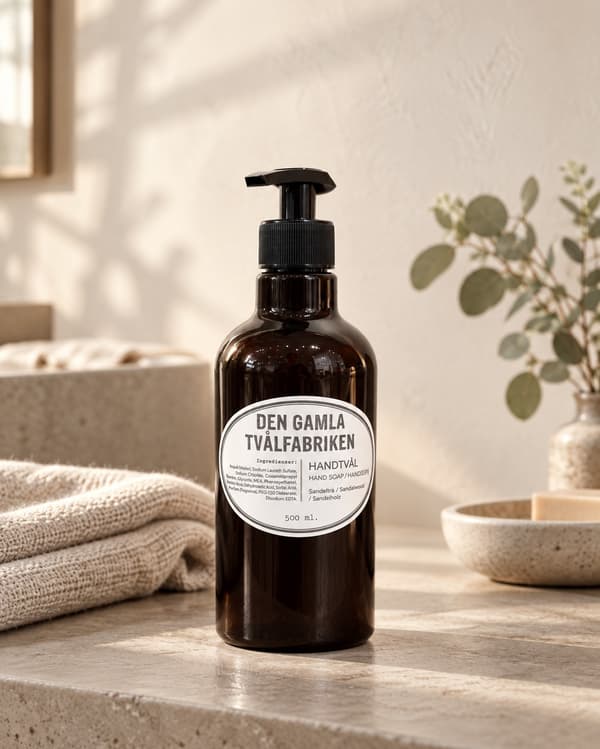 Tvål med pump sandalwood 500ml Brun