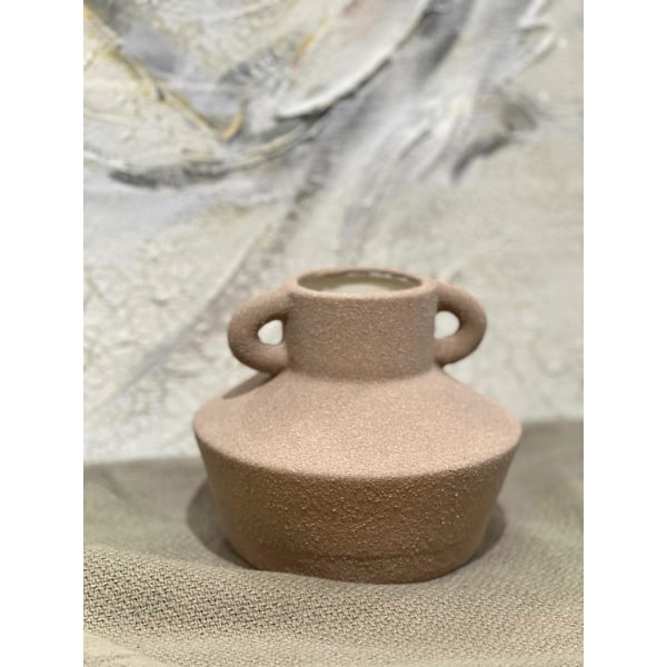 Urna Vase med hank Beige 12 cm Beige