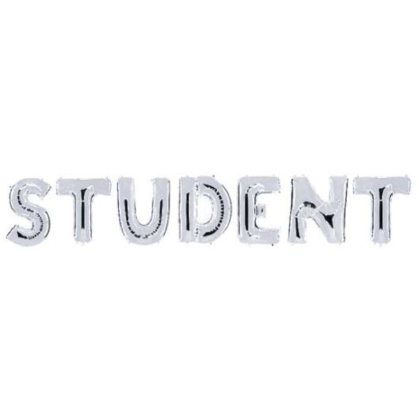 Student Folieballon Sølv 40cm Silver