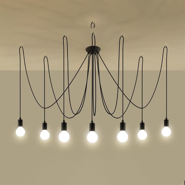 Ljuskrona EDISON 7 svart Black