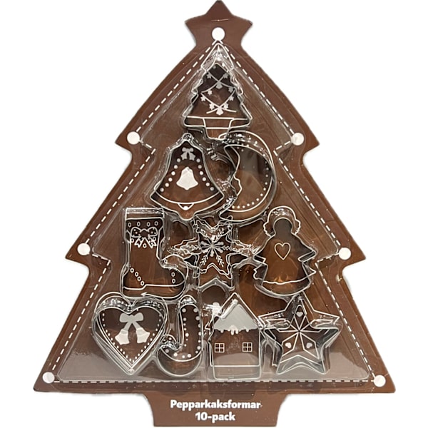 Pepparkaksformar 10-pack små Silver