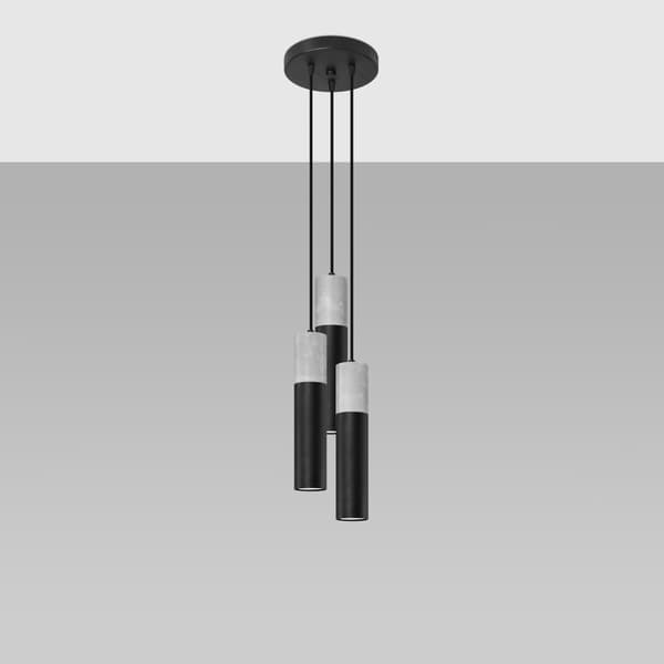 Pendel lampa BORGIO 3P svart Black