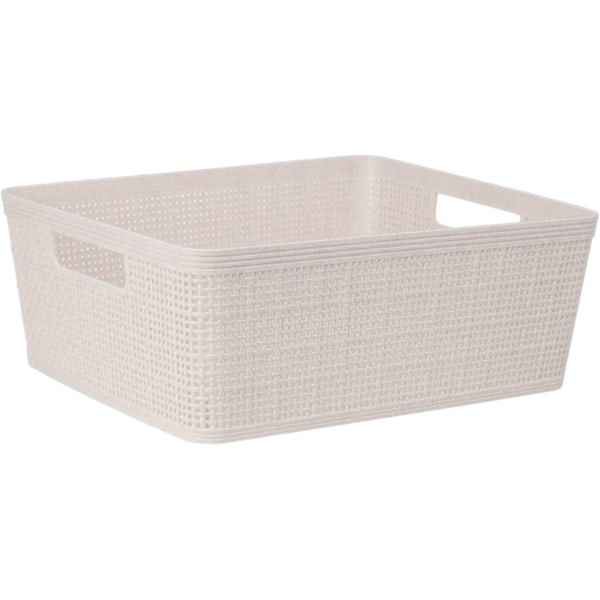 Korg Förvaring Beige Flätad Plast 35x29x13 cm Beige
