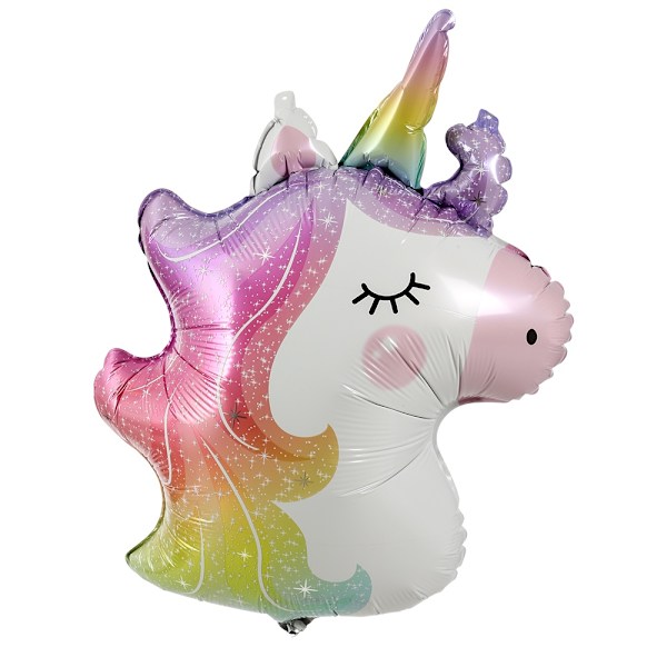 Ballong Unicorn Enhörning Folie 60 cm White