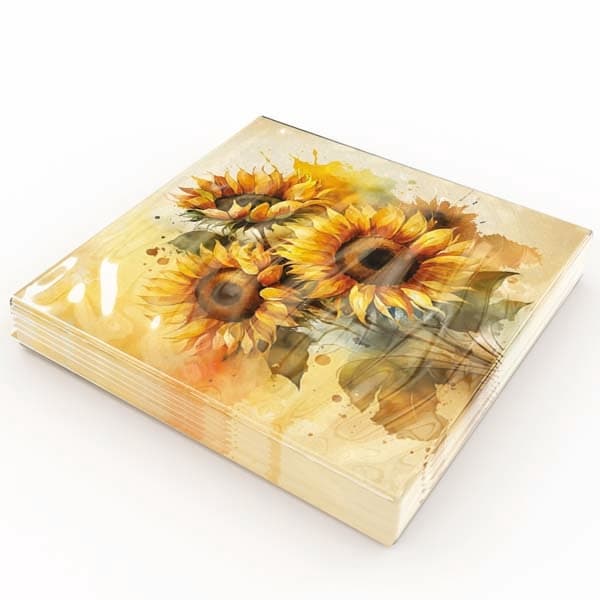 Servetter Solros Beige 33x33 cm 20-pack multifärg
