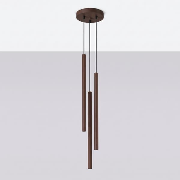 Pendellampa PASTELO 3P brun Brown