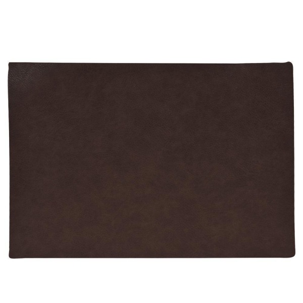 Frakke Læderlook mørkebrun 43x30 cm 4-pak Dark brown