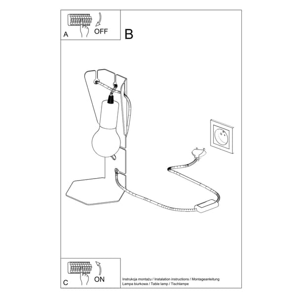 Bordslampa ARBY vit White
