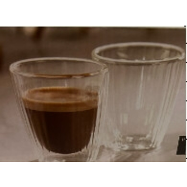 Mugg Dubbelglas Kaffe/Te 2-pack Glas 25 cl Transparent