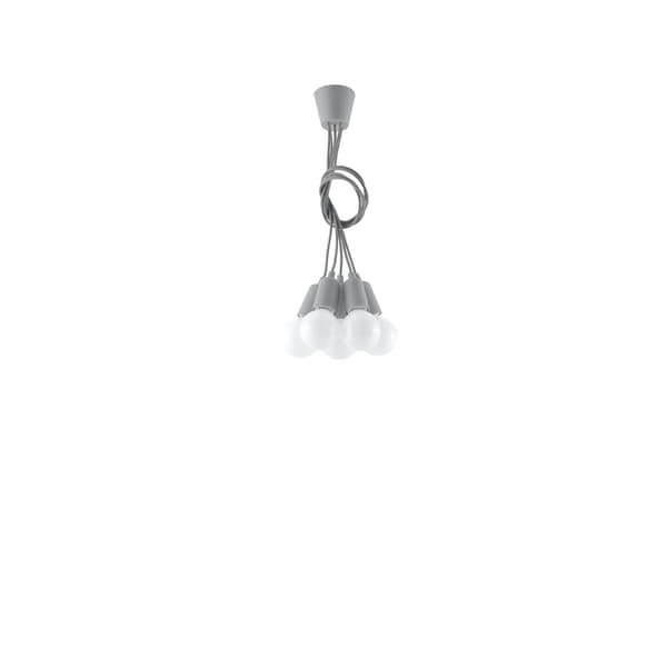 Pendel lampa DIEGO 5 grå Grey