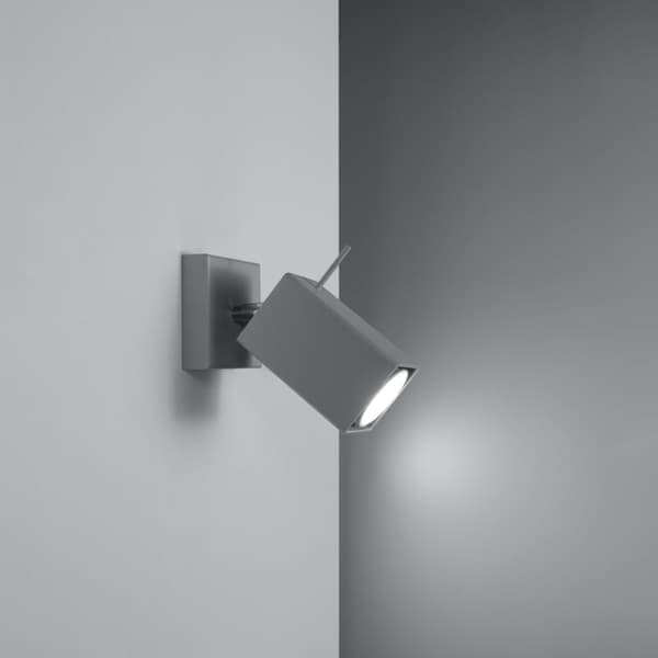 Vägglampa MERIDA 1 grå Grey
