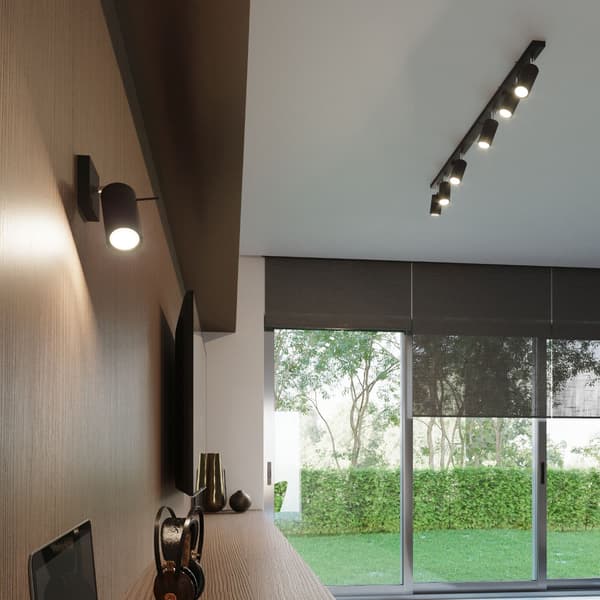 Taklampa RING 4L svart Black