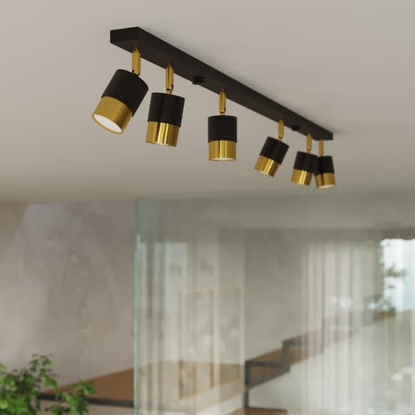 Vägglampa NERO svart/guld Black