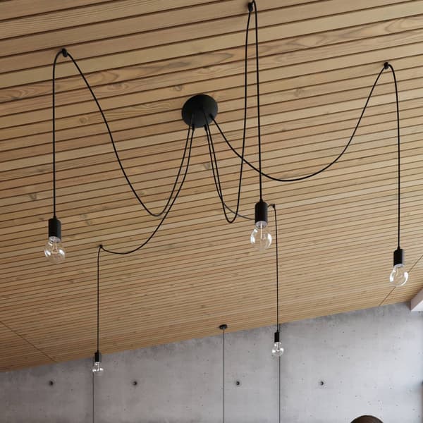 Ljuskrona EDISON 3 svart Black