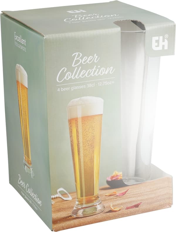 Ölglas 4-pack 38 cl Transparent