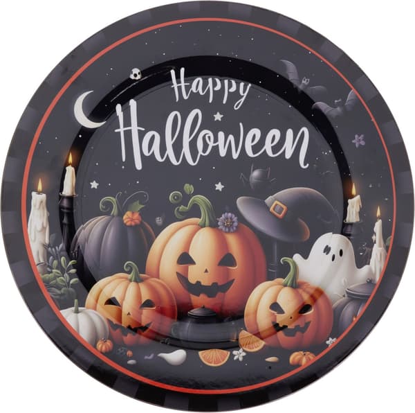 Undertallrik Fat Halloween Pumpa Skrämmande 33 cm MultiColor Pumpa Skrämmande